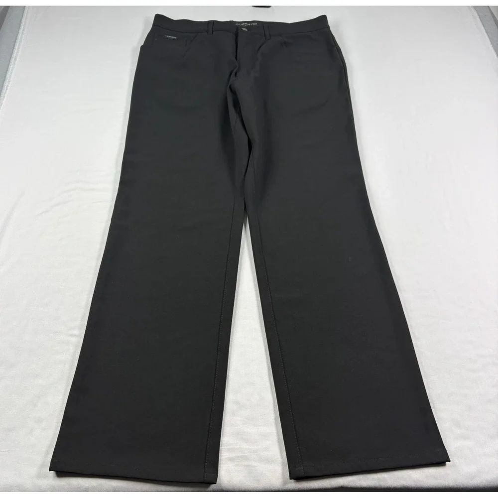 Alberto Pants Mens Size 50 (34x32) Black‎ Ceramica Chino Stretch Golf Casual